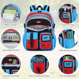 TILYTADLY School Backpack for Boys - 4PCS Gamer Boys Backpack with Lunch Box Set for Elementary Middle School - Students Bag for Ages 6-18,18″ Video Game Bookbag Travel Back Pack