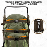 TR Aluminum External Frame Backpack, Adjustable Hiking Hunting Pack, Camo