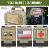 MAXPEDITION Double-Decker EDC Pocket Organizer (5” x 2.5” x 7”) EDC Pouch, Tactical Tool Pouch for Organization, MOLLE Accessories for Everyday Carry (Khaki) 0247K