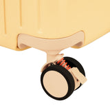 smilesun 20" Carry On Luggage with Seat For Kids & Adults，Hardside Ride On Suitcase with 360°Spinner and TSA Lock For Travel (Yellow, 20")