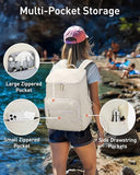 TOURIT Insulated Backpack Cooler: 30 Cans Waterproof Leakproof Soft Cooler Bag Beach Travel Picnic Camping Camel
