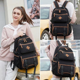 Laptop Backpack 15 -17 Inch for Women Men Large College Bookbag Elementary Middle High School Bag for Kids Teens Girls Boys Student Waterproof Travel Backpacks Book Rucksack Work Daypack Black