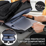 WITZMAN Travel Backpack for Men Flight Approved Fits 16" Laptop