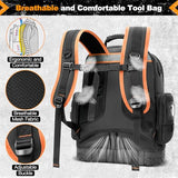 LOKASS 18.1-Inch Tool Backpack, 75 Pockets, Black