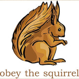 CafePress Obey The Squirrel Tote Bag Reusable Natural Beige Canvas Shopping Bag
