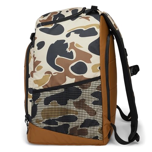 evo 50L Boot Pack - 600D Recycled PET Ripstop, Tarpaulin Lined, Padded Shoulder Harness, Top Helmet Pocket, Waterproof Backpack for Ski and Snowboard Gear