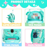 Meetbelify Kids Rolling Backpack with Wheels for Girls Cute koala School Roller Backpack,Carry on Travel Luggage with Lunch Bag and Pencil Case for Girls Ages 5-12