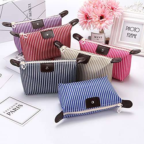 THTAJ 2 Pack Make Up Bag for Traveling,Preppy make up bag,Toiletry Bag,Nylon Cosmetic Bag,Light Pink Makeup Bag,Skin Care Bag，Tiny Makeup Bag
