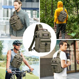 WITZMAN Canvas Sling Bag for Men Vintage Crossbody Bag Fit 9.7 Inch Ipad