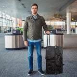 Dejuno 28-inch Rolling Duffle Bag - Black