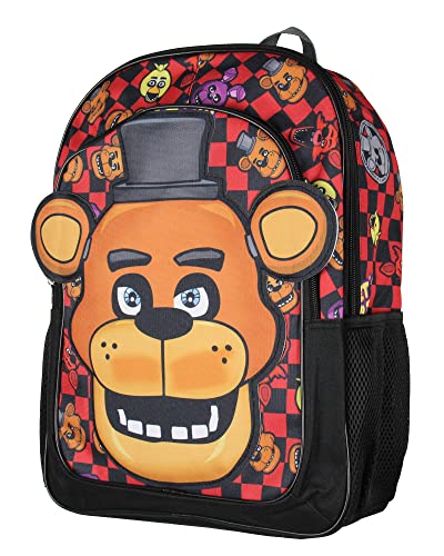 Bioworld Five Nights at Freddy's 3D Freddy Fazbear Let's Eat 16" Kids School Travel Backpack