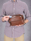 Timberland mens Nevada Leather Travel Kit Packing Organizers, Cognac, One Size US