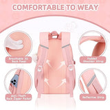 PIG PIG GIRL Girls Backpack, Kids Backpack for Girls with Anti-theft Back Pocket, Lightweight School Bookpack, Watrer Resistant, Bookbag for Elementary Primary School, Pink