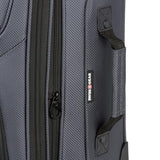 SwissGear Sion Softside Expandable Luggage – Carry-On Suitcase with 360 Degree Wheels & Retractable Handle – 21 Inch, Perfect for 1-3 Night Trips – Dark Gray