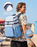 TOURIT Insulated Cooler Backpack 30 Cans, Leakproof Double Deck Lunch Cooler Bag, Lightweight Waterproof Backpack Cooler for Men Women, Beach Camping Picnic Hiking Travel, Kazhi Brown