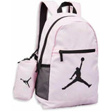 Jordan Air School Backpack with Pencil Case – Iconic Jumpman Look (Pink, One Size)
