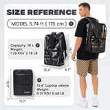 HIMZ WARRIOR Clear Backpack Heavy Duty Large for Adults, Men and Women, Durable Computer Daypack Backpacks with 15.6” Laptop Bag Casual for Work and Travel, Black (Gift Box)