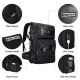 WITZMAN Carry On Travel Backpack for Men Duffle Bags Fit for 17 Inch Laptop Airline Approved Backpack and Toiletry Bag Hanging Multi-organization Bathroom Bag Water-resistant Bag