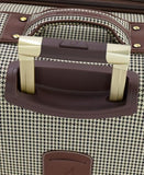 LONDON FOG Cambridge 15" 8-Wheel Under The Seat Bag, Olive Houndstooth, 15 inches