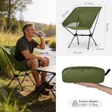 BITIANTEAM Lightweight Portable Camping Chair - Folding Backpacking Hiking Chair with Carry Bag for Outdoor Travel, Beach, Picnic, Festival (Green)