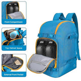 WOLT Ski Boot Bag Backpack - 50L Snowboard Boot Bag for Air Travel for Snow Boots, Ski Helmet, Gloves, Goggles, Skiing Gear (Navy)