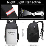 Della Gao Laptop Backpack for Men, Large Anti-Theft Business Travel Backpack with USB Charging Port, Water Resistant College Computer Bag for Men/Women for 17 Inch Laptop and Notebook