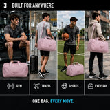 Reebok Compact Carry On Gym Duffle Bag for Women & Men, Adjustable Strap