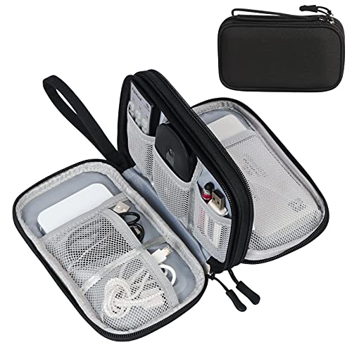 FYY Electronic Organizer, Travel Tech Pouch Bag, Cable Organizer Black
