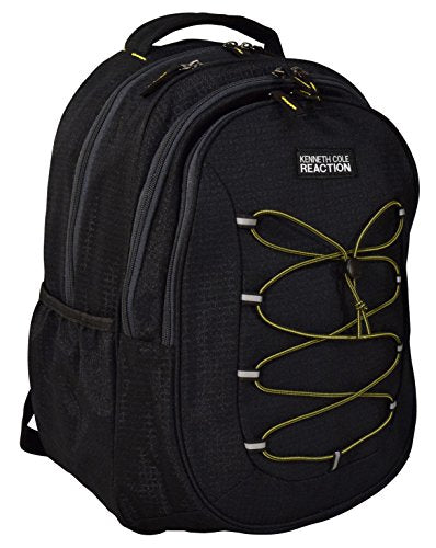Kenneth Cole Reaction Laptop Backpack With Bungee Cords, Black