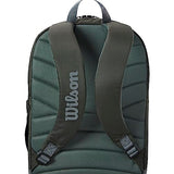 Wilson Tour Tennis Backpack - Dark Green, Holds up to 2 Rackets