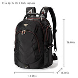 FREEBIZ 18.4 Inches Laptop Backpack Fits up to 18 Inch Gaming Laptops for Dell, Asus, Msi,Hp (Black)