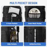 NECKORY Backpack Cooler, Leakproof Insulated Backpack Cooler for Men Women, Large Capacity Coolers Bag Portable for Lunch Camping Travel Picnic Hiking (Black)