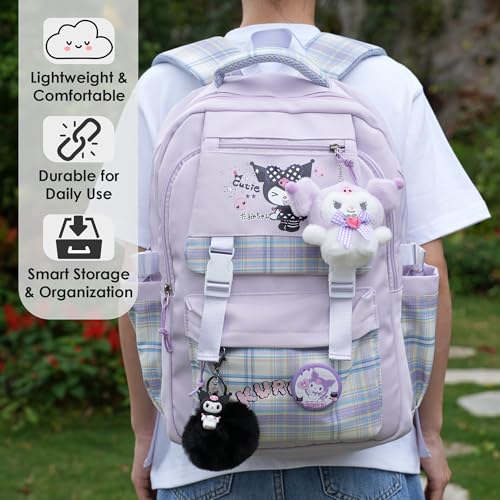 Juju Black Kawaii Backpack - Cute Kawaii Stuff Mochila Kawaii - Cute Backpacks For Girls - Backpacks For School Girls - Cute Backpack For School (Bla)