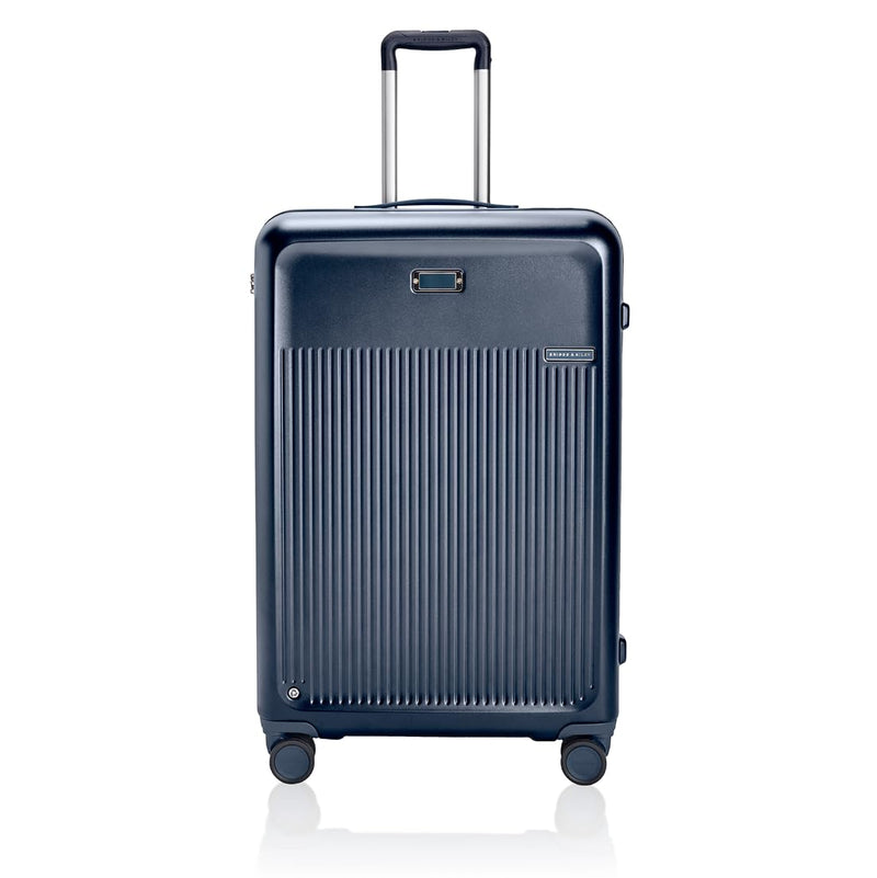 Briggs & Riley 30" Large Expandable Spinner - Checked Luggage for Travel, Suitcases with Wheels, Hardside Rolling Bag for Men & Women, Self-Repairing Zipper - Sympatico Collection, Navy