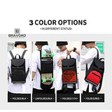 BRAVORD Foldable Skateboard Backpack Bag Carrier with Adjustable Shoulder Straps for Double Kick Longboard Electric Skateboard, Unisex (BLK)