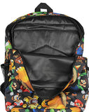 Bioworld Super Mario Bros. Backpack All Over Character Print 16" Bag