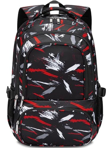 BLUEFAIRY Kids Backpacks for Boys Girls Ages 6-8 8-10 10-12 Elementary Middle School Backpack 17 Inch Back to School Bookbag with Laptop Compartment Mochilas Escolares para Niños Niñas (Coal Black)