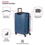 SwissGear Duet Expandable Luggage, Hard Shell Large Luggage with Spinner Wheels