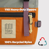 Topo Designs Rover Pack Mini - Small Sized Simple Daypack for EDC, Day Trips, Hikes, Iconic Denver Design, Fair Trade (Bone White/Beetle)