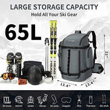 CAMELGEAR 65L Ski Boot Bag,Large Duffle Travel Bag,1680D Nylon Waterproof Padded Ski Boot Bag Backpack For Women Men Kids Stores Snow Sports Gear Snowboard Ski Mask Jacket Gloves Helmet