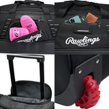 Rawlings | YADI2 Luggage Wheeled Equipment Bag | Baseball/Softball | Black