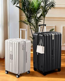 Hanke 29 Inch Plus Expandable Luggage Large Suitcases with Wheels,Checked Luggage Hard Shell Suitcases, PC Trunk Luggage Extra Large Suitcase with Lock for Women Men(Ivory White)