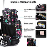 Tilami Rolling Backpack 18 inch Wheeled Backpack School College Student Travel Trip Boys and Girls
