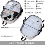 MIRLEWAIY Backpack Casual Laptop Daypack Girls Lightweight School Bookbag Work Bag For Travel High School student water-resistent, Pink Purple