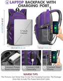 ProEtrade Extra Large Backpack Bookbag for College Laptop Travel, Fit Laptop Up to 17 inch with USB Charging Port Multi Compartment Anti theft, Gift for Women Men (Light Purple)