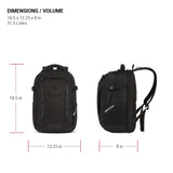 SwissGear Travel Tech Pro Laptop Backpack – Fits Laptops up to 16” – ScanSmart TSA-Friendly Backpack with Multiple Organizer Pockets – Black