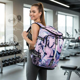 Gym Duffle Bag Backpack with Shoe Compartment,4 ways Travel Backpack for Women and Men,Multi-Functional Weekender bag with Waterproof Layer&Laptop Compartment for Fitness, Travel,Camping(Purple)