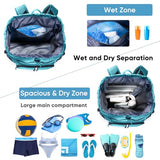 VIGEGARI Large Beach Backpack Waterproof Sandproof - Customized Oversized Drawstring Pool Bag with Shoe Compartment for Toiletries, Towels, Gym, Travel