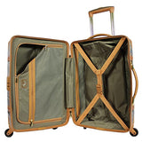 Chariot Regal Vintage Style 2-Piece Hardside Carry-On Retro Train Case Spinner Luggage Set - Black