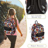 Harry Potter Backpack for Boys Girls Teens with Chibi Character Print Daypack Backpacks School Bag for Sports Travel School Supplies Gifts for Kids